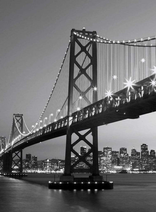 Wizard+Genius San Francisco Skyline Vlies Fotobehang 192x260cm 4 banen | Yourdecoration.be