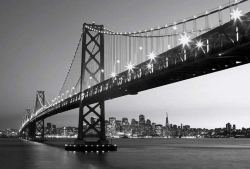 Wizard+Genius San Francisco Skyline Vlies Fotobehang 384x260cm 8 banen | Yourdecoration.be