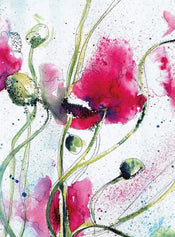 Wizard+Genius Poppies Watercolour Vlies Fotobehang 192x260cm 4 banen | Yourdecoration.be