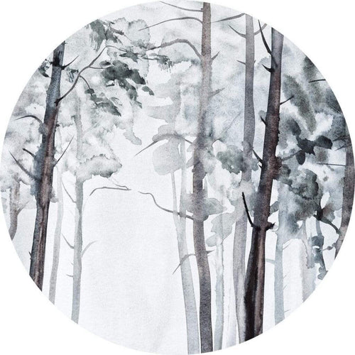 Wizard+Genius Watercolour Forest Vlies Fotobehang 140x140cm rond | Yourdecoration.be