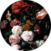 Wizard+Genius Vase of Flowers Vlies Fotobehang 140x140cm rond | Yourdecoration.be