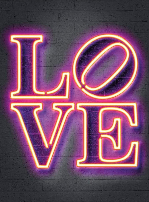 Wizard+Genius Neon Tube Love Vlies Fotobehang 192x260cm 4 banen | Yourdecoration.be