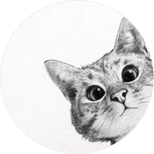 Wizard+Genius Sneaky Cat Vlies Fotobehang 140x140cm rond | Yourdecoration.be