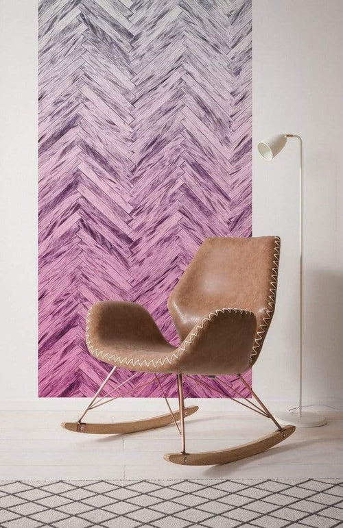 Komar Herringbone Pink Vlies Fotobehang 100x250cm 1 baan Sfeer | Yourdecoration.be