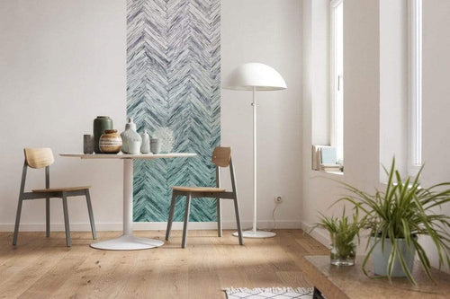 Komar Herringbone Mint Vlies Fotobehang 100x250cm 1 baan Sfeer | Yourdecoration.be