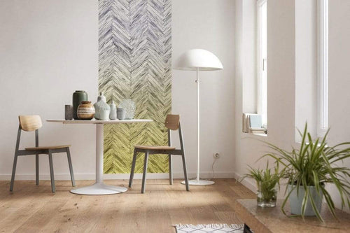 Komar Herringbone Yellow Vlies Fotobehang 100x250cm 1 baan Sfeer | Yourdecoration.be