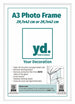 Aurora Aluminium Fotokader 29 7x42cm A3 set van 3 Wit Voorzijde Schuin Inlegvel | Yourdecoration.be