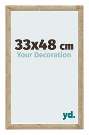 Catania MDF Fotokader 33x48cm Goud Voorzijde Maat | Yourdecoration.be