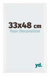 Catania MDF Fotokader 33x48cm Wit Voorzijde Maat | Yourdecoration.be