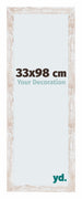 Catania MDF Fotokader 33x98cm White Wash Voorzijde Maat | Yourdecoration.be