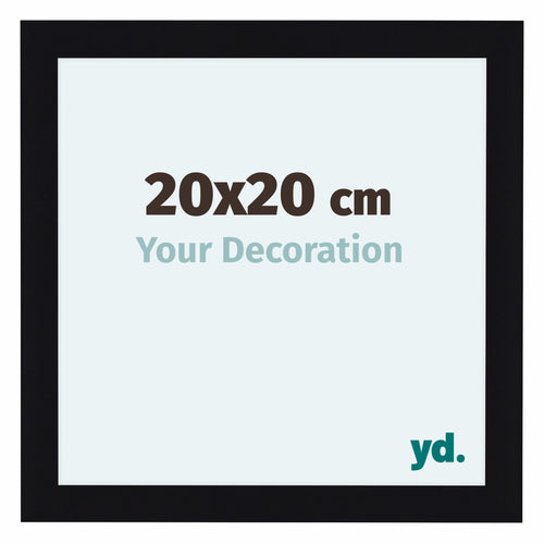 Como MDF Fotokader 20x20cm Zwart Hoogglans Voorzijde Maat | Yourdecoration.be