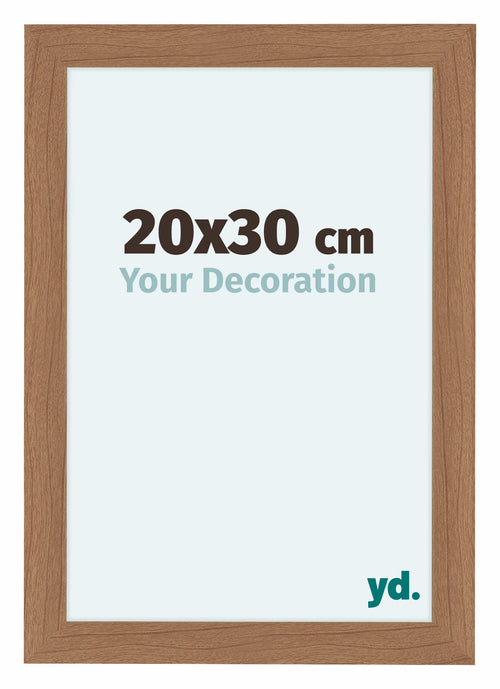 Como MDF Fotokader 20x30cm Notenhout Licht Voorzijde Maat | Yourdecoration.be