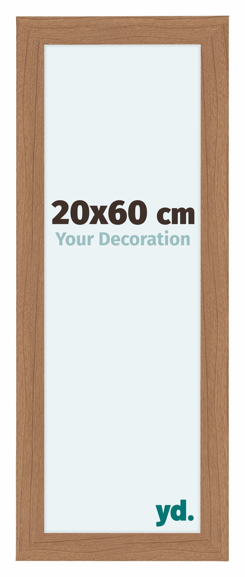 Como MDF Fotokader 20x60cm Notenhout Licht Voorzijde Maat | Yourdecoration.be