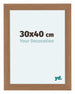 Como MDF Fotokader 30x40cm Notenhout Licht Voorzijde Maat | Yourdecoration.be