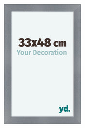 Como MDF Fotokader 33x48cm Aluminium Geborsteld Voorzijde Maat | Yourdecoration.be
