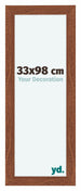 Como MDF Fotokader 33x98cm Walnoot Voorzijde Maat | Yourdecoration.be