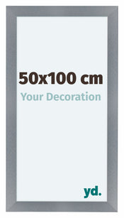 Como MDF Fotokader 50x100cm Aluminium Geborsteld Voorzijde Maat | Yourdecoration.be