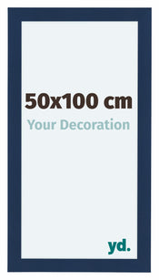 Como MDF Fotokader 50x100cm Donkerblauw Geveegd Voorzijde Maat | Yourdecoration.be