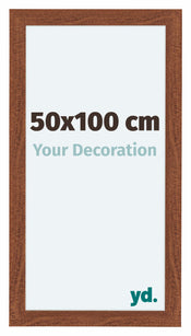 Como MDF Fotokader 50x100cm Walnoot Voorzijde Maat | Yourdecoration.be