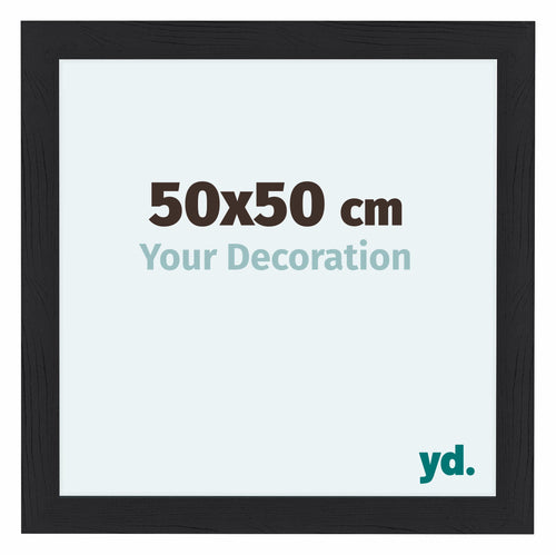 Como MDF Fotokader 50x50cm Zwart Houtnerf Voorzijde Maat | Yourdecoration.be