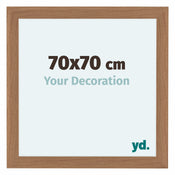 Como MDF Fotokader 70x70cm Notenhout Licht Voorzijde Maat | Yourdecoration.be