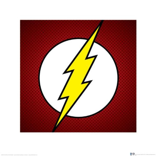 Kunstdruk Dc Comics The Flash Symbol 40x40cm Pyramid PPR45381 | Yourdecoration.be