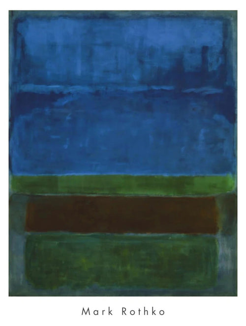 Kunstdruk Mark Rothko Blue Green and Brown 71x94cm MKR 556 PGM | Yourdecoration.be