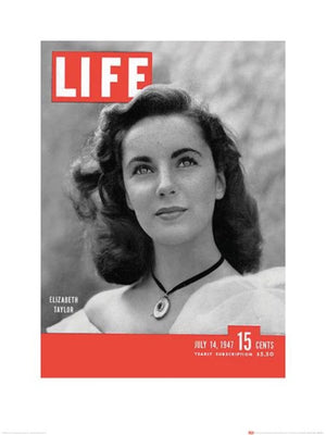 Kunstdruk Time Life Life Cover Elizabeth Taylor 60x80cm Pyramid PPR40203 | Yourdecoration.be