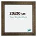 Leeds Houten Fotokader 20x20cm Champagne Geborsteld Voorzijde Maat | Yourdecoration.be