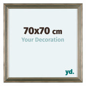 Lincoln Houten Fotokader 70x70cm Zilver Voorzijde Maat | Yourdecoration.be