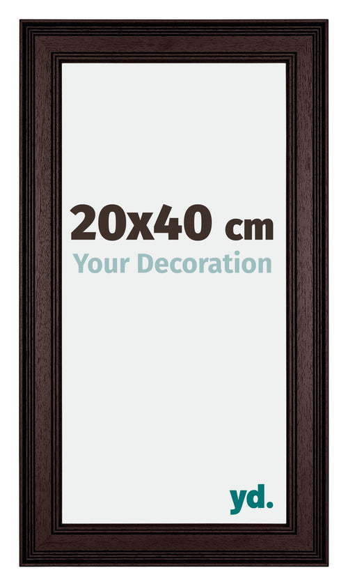 Londen Houten Fotokader 20x40cm Bruin Wenge Voorzijde Maat | Yourdecoration.be