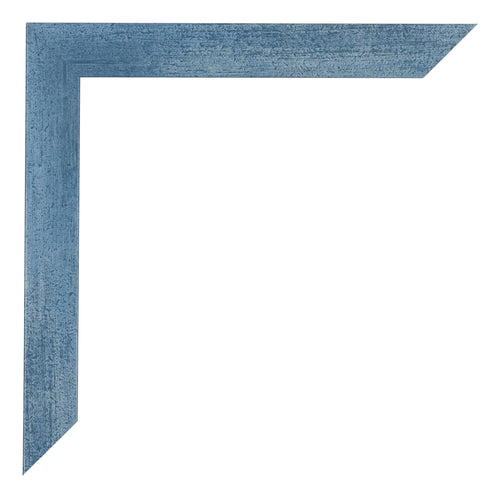 Mura MDF Fotokader 20x20cm Helder Blauw Geveegd Detail Hoek | Yourdecoration.be