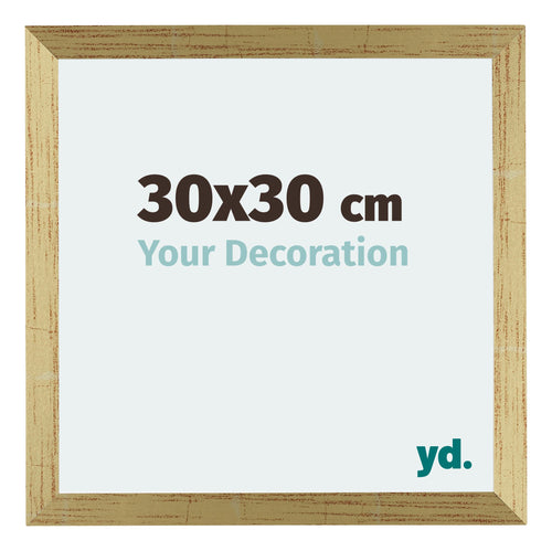 Mura MDF Fotokader 30x30cm Goud Glanzend Voorzijde Maat | Yourdecoration.be