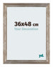 Mura MDF Fotokader 36x48cm Metaal Vintage Voorzijde Maat | Yourdecoration.be