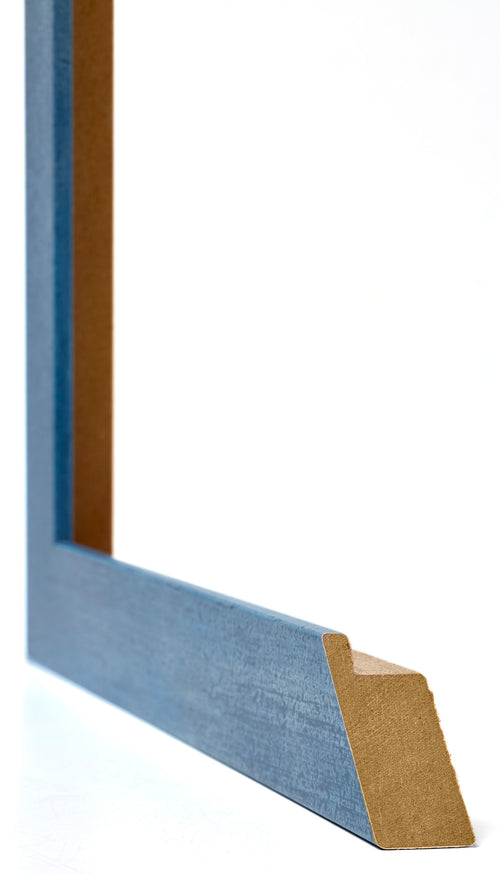 Mura MDF Fotokader 59x84cm Helder Blauw Geveegd Detail Doorsnede | Yourdecoration.be