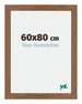 Mura MDF Fotokader 60x80cm Eiken Rustiek Voorzijde Maat | Yourdecoration.be