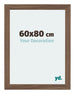 Mura MDF Fotokader 60x80cm Walnoot Donker Voorzijde Maat | Yourdecoration.be