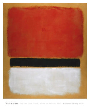 PGM MKR 219 Mark Rothko Untitled Red Black White on Yellow 1955 Kunstdruk 71x865cm | Yourdecoration.be