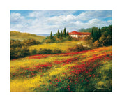 PGM SRH 05 Heinz Scholnhammer Landschaft mit Mohn I Kunstdruk 60x50cm | Yourdecoration.be