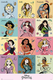 Poster Disney Princess Brush Strokes 61x91 5cm Grupo Erik GPE5773 | Yourdecoration.be