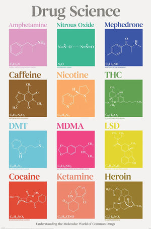 Poster Drug Science A Z 61x91 5cm PP2402112 | Yourdecoration.be