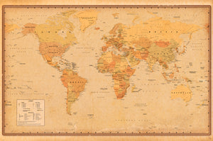 Poster Harper Collins Antique World Map 21 91 5x61cm Abystyle GBYDCO485 | Yourdecoration.be