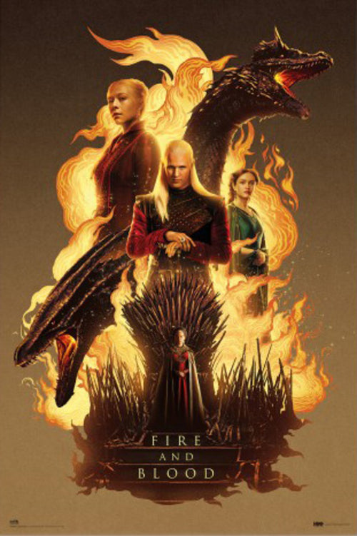 Poster House Of The Dragon Fire And Blood 61x91 5cm Grupo Erik GPE5855 | Yourdecoration.be