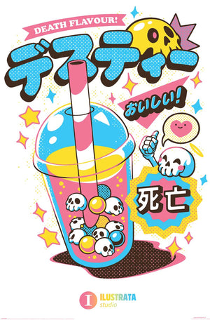 Poster Ilustrata Death Bubble Tea 61x91 5cm PP2401895 | Yourdecoration.be