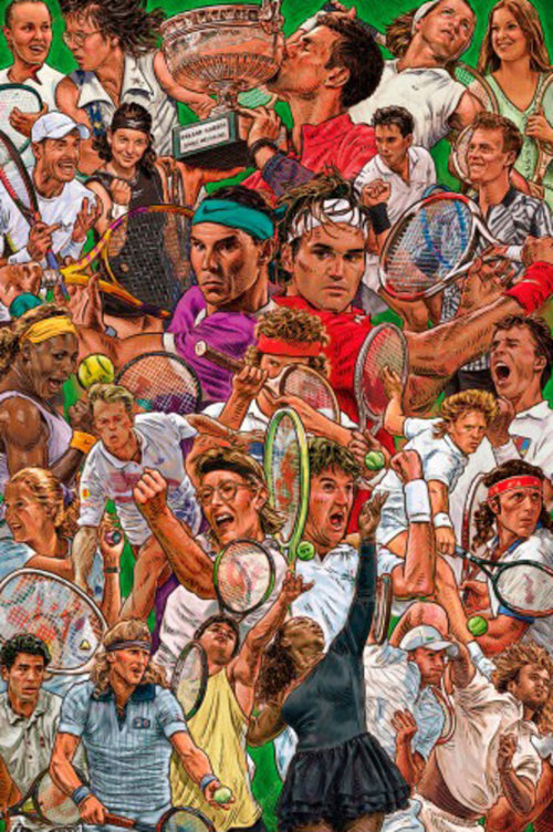 Poster Legendary Tennis Players 61x91 5cm Grupo Erik GPE5877 | Yourdecoration.be