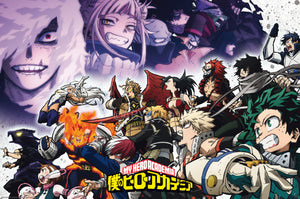 Poster My Hero Academia Heroes Vs Vilains 91 5x61cm Abystyle GBYDCO616 | Yourdecoration.be