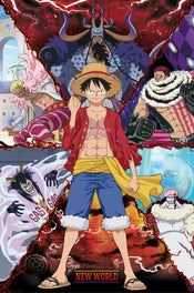 Poster One Piece Luffy Vs New World 91 5x61cm GBYDCO637 | Yourdecoration.be