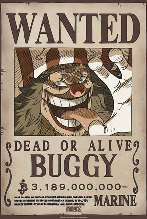 Poster One Piece Wanted Buggy Wano 38x52cm GBYDCO641 | Yourdecoration.be