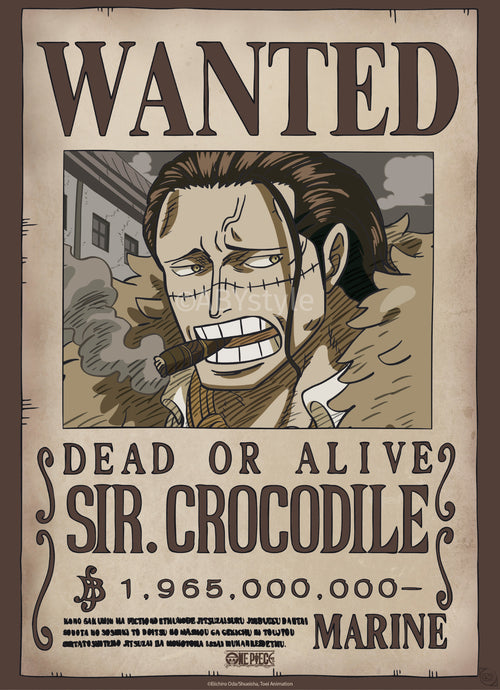 Poster One Piece Wanted Crocodile Wano 38x52cm Abystyle GBYDCO640 | Yourdecoration.be