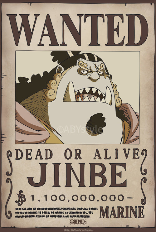 Poster One Piece Wanted Jinbe Wano 38x52cm Abystyle GBYDCO623 | Yourdecoration.be